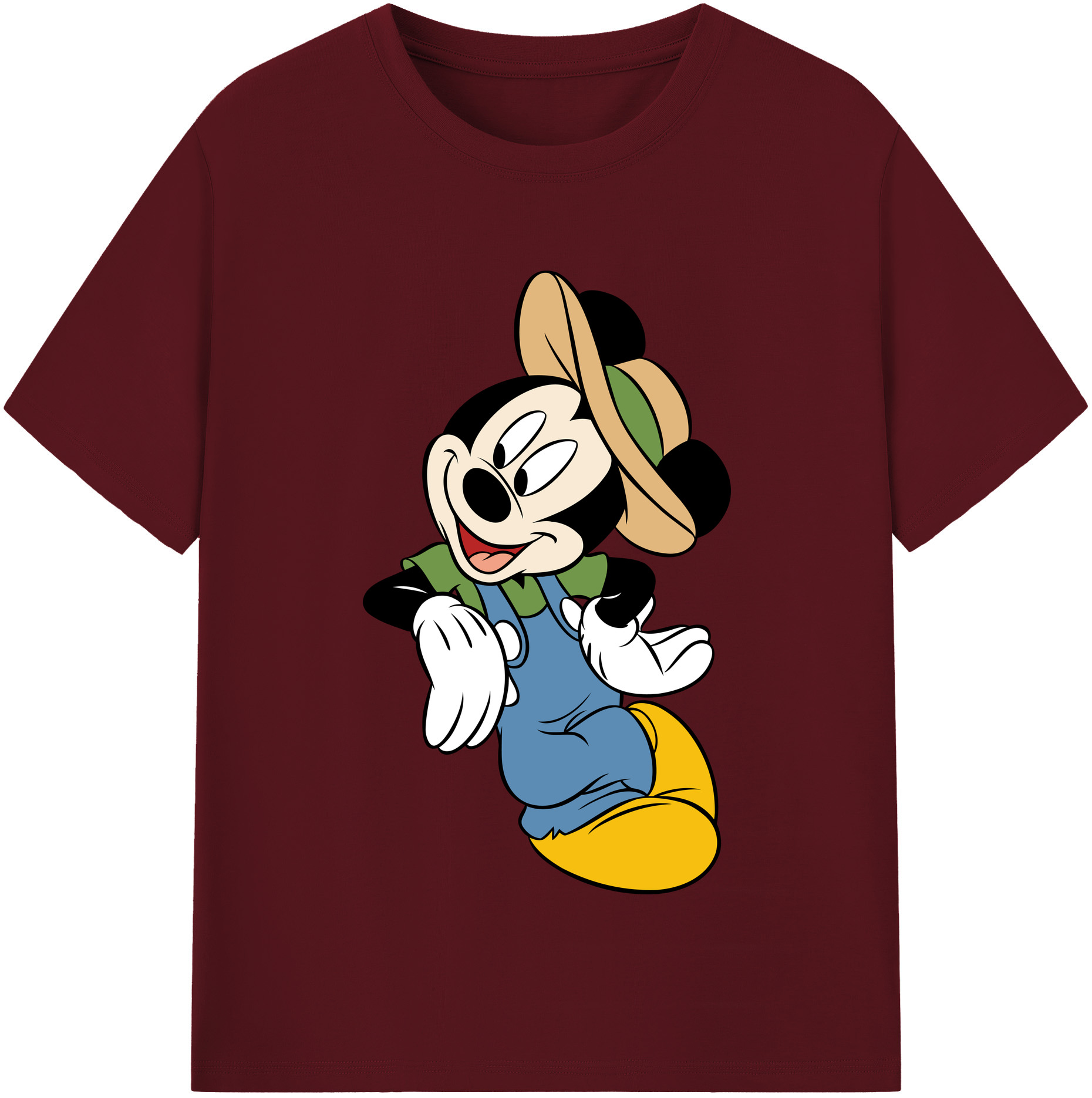 （画像用） ミッキーマウス Mickey Mouse 綿100％半袖Tシャツ（フロントプリント）